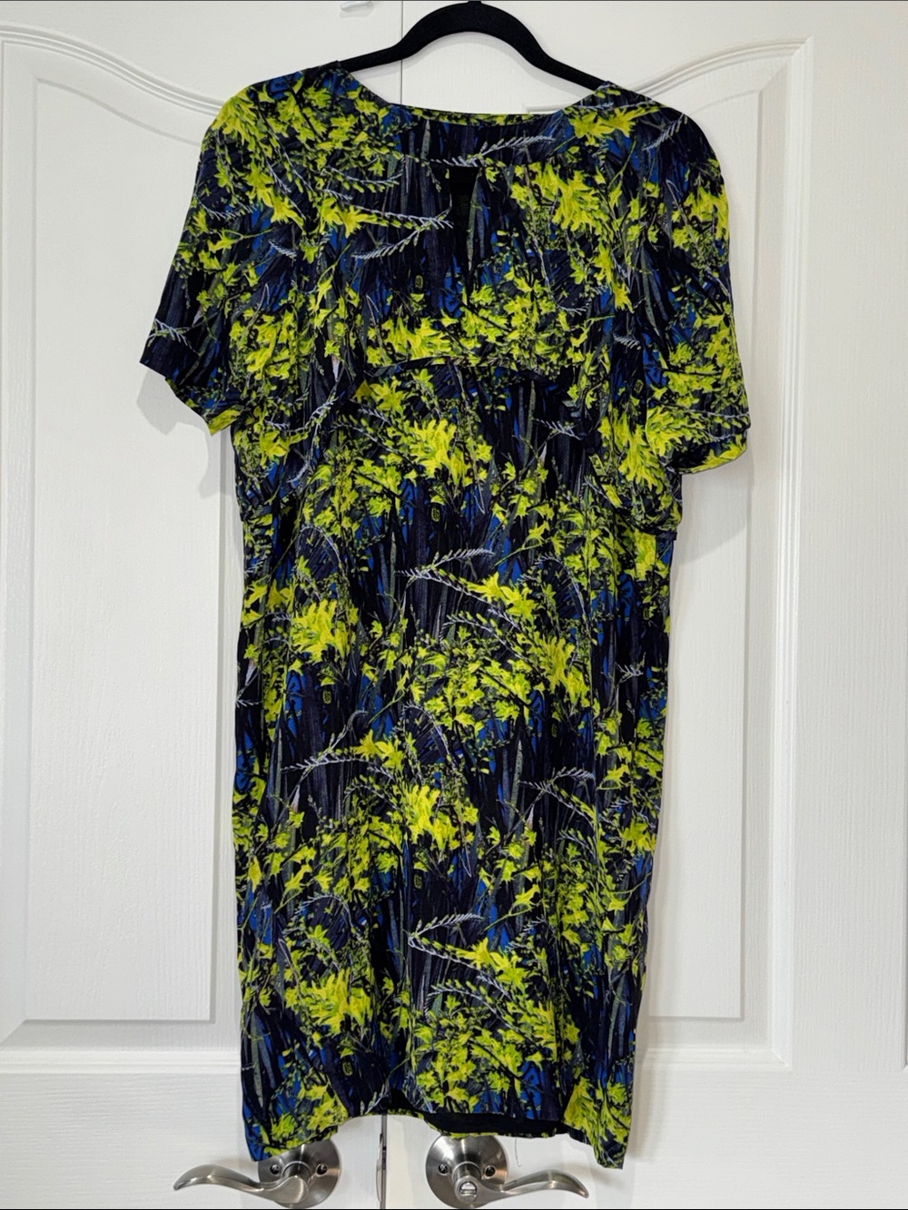 Whistles 100% Silk Shift Dress Abstract Botanical Mini 4 / 36 originally $325USD